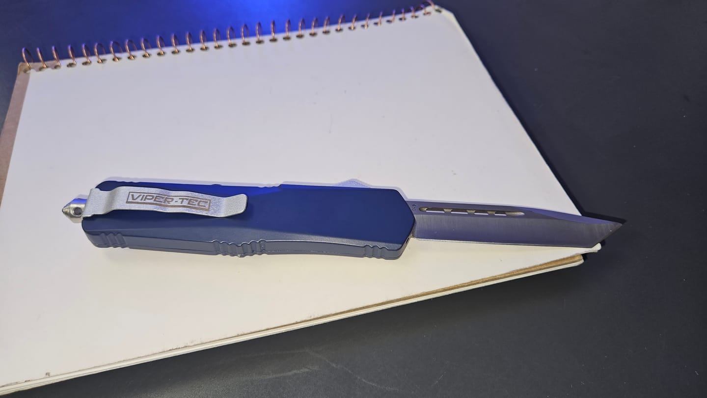 Customer photo review of Blue Ghost OTF Knife (Multiple Blade Styles Available)