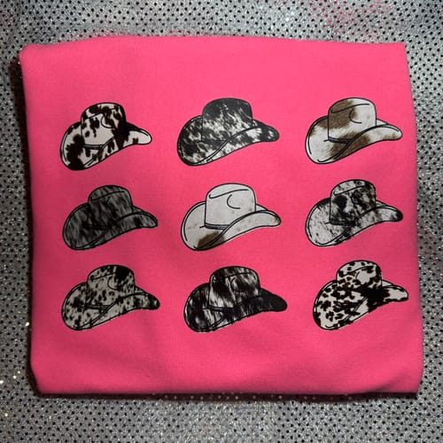 Customer photo review of Cowboy Hats DTF Transfer