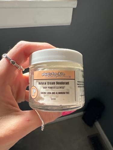 Customer photo review of Natural Cream Deodorant (Baby Powder)