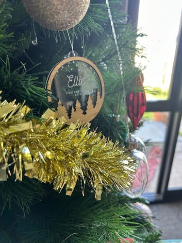 Customer photo review of Snow Globe Christmas Bauble