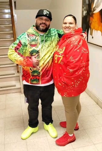 Customer photo review of American Samoa Hoodie Rasta Life Style