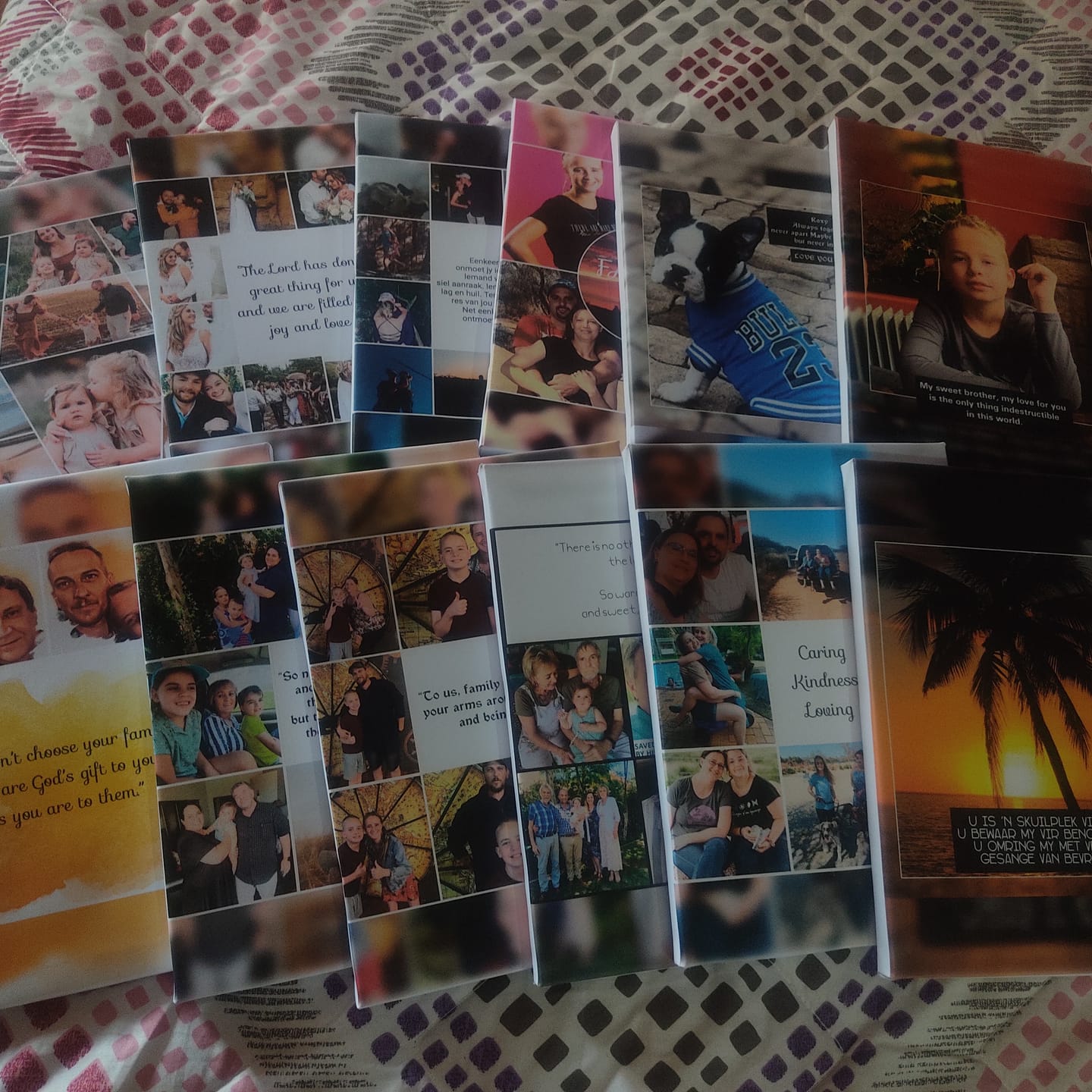 Customer photo review of 12 x A4 Canvas Combo
