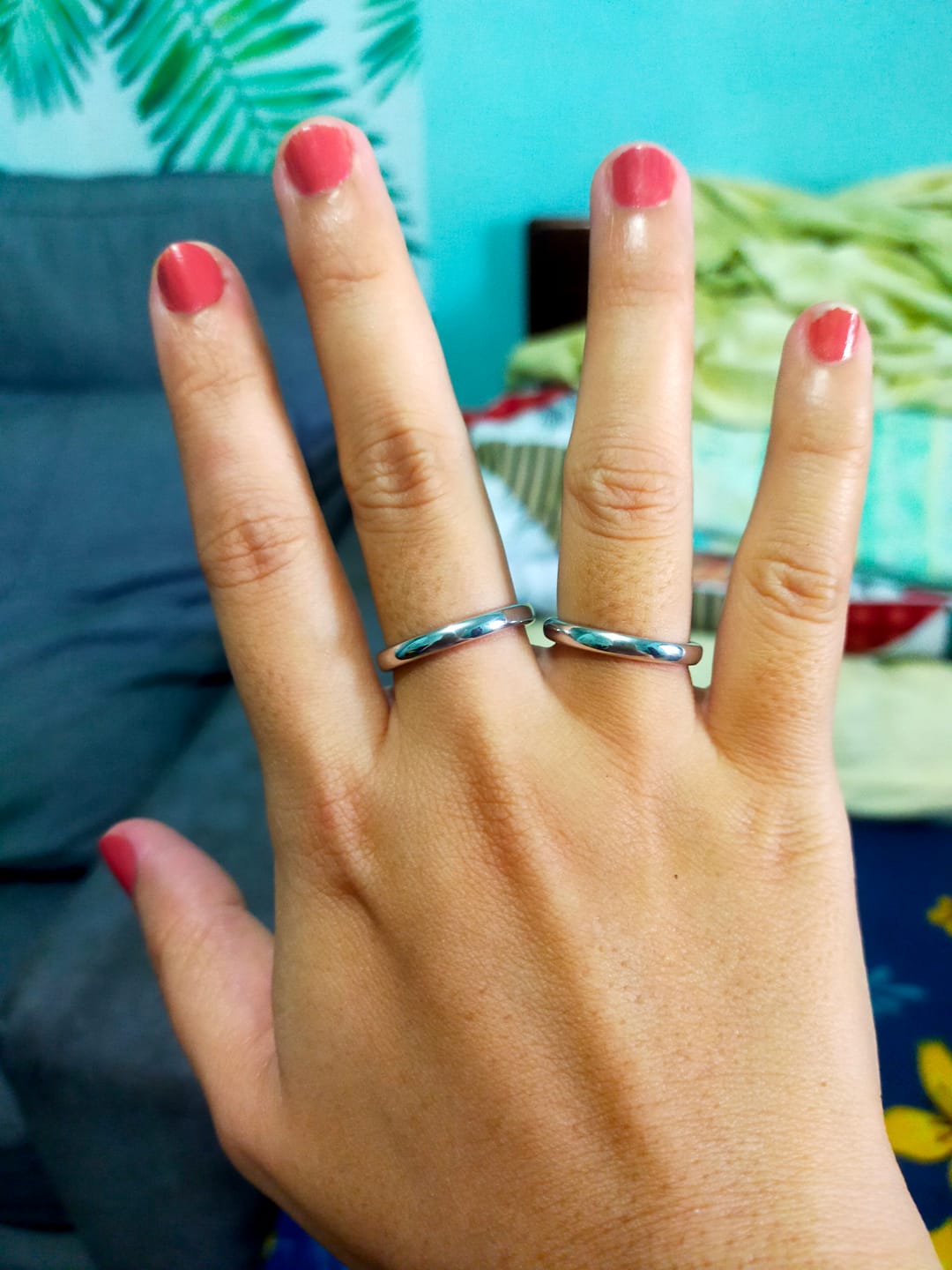 Customer photo review of Classic Plain Wedding Rings