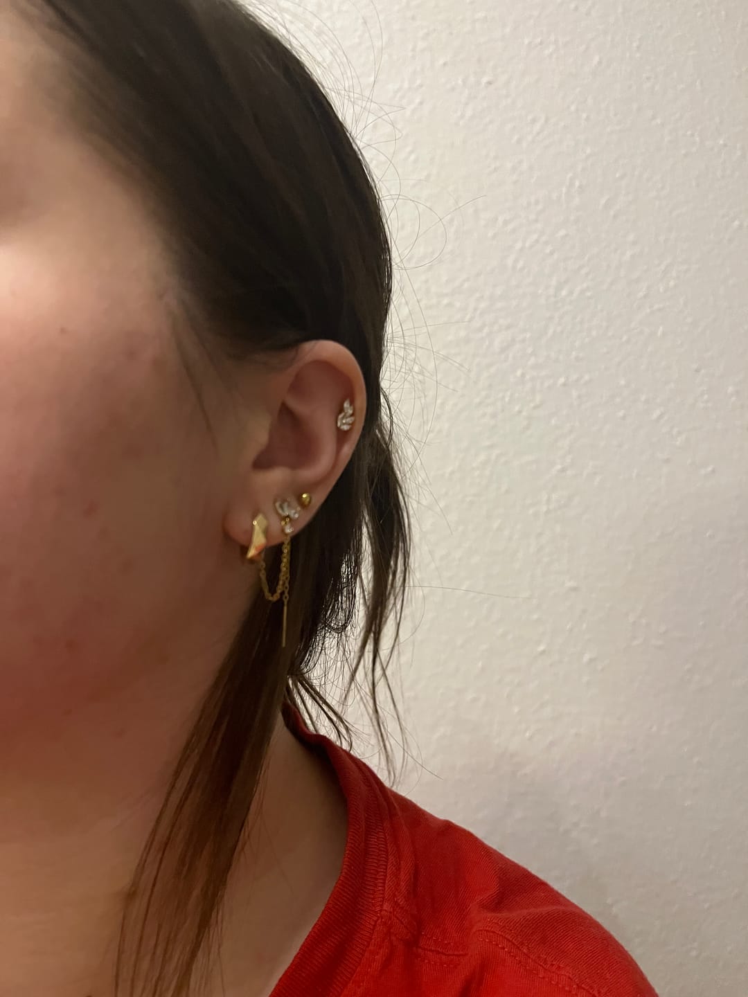 Customer photo review of Keshi Ohrstecker | 18K vergoldet