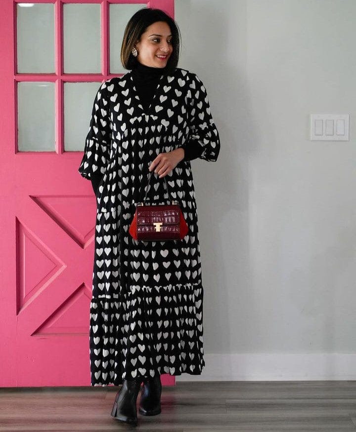 Customer photo review of Lover Black Modal Maxi Dress