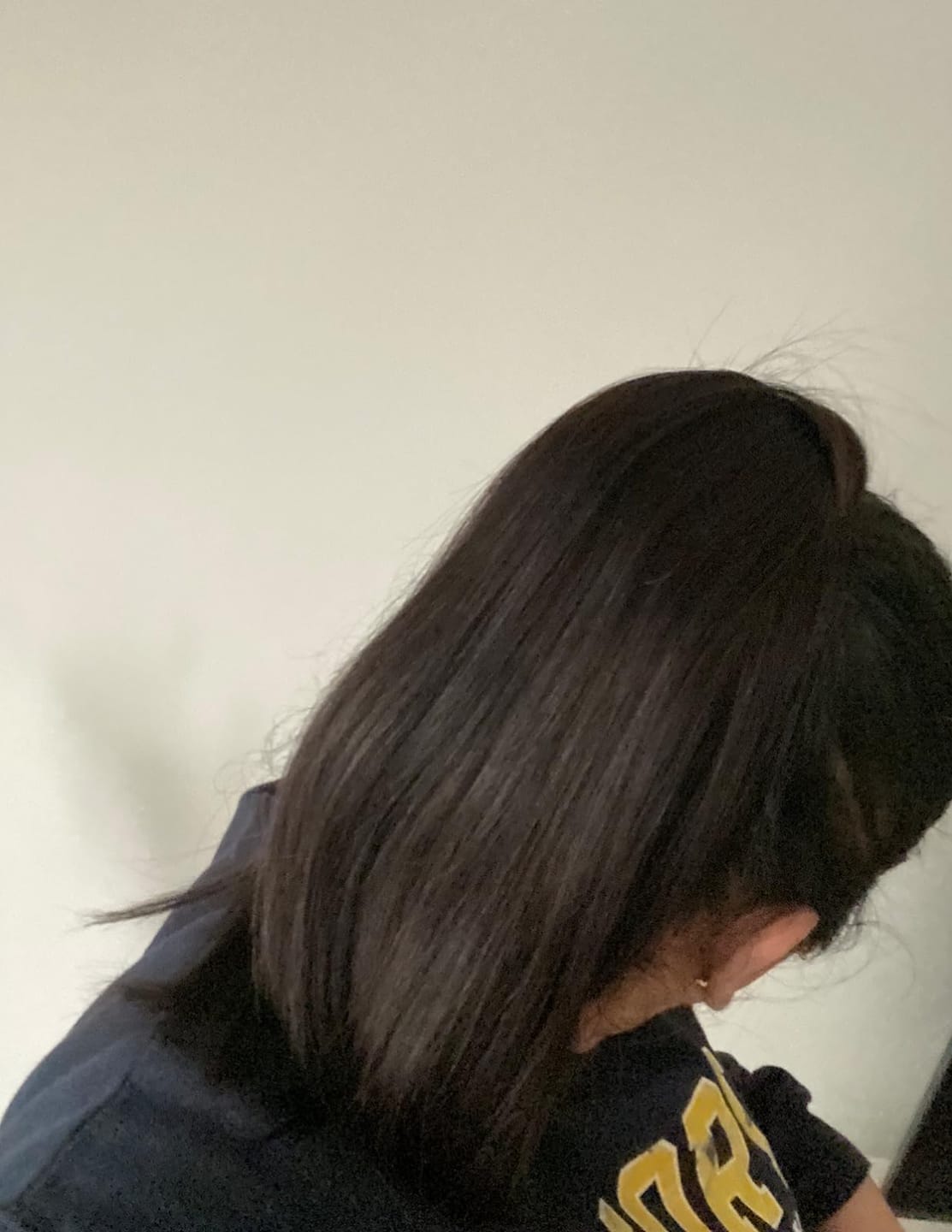 Customer photo review of Full Shine Genius Weft Hair Extensions 100% Virgin Human Darkest Brown (#2)