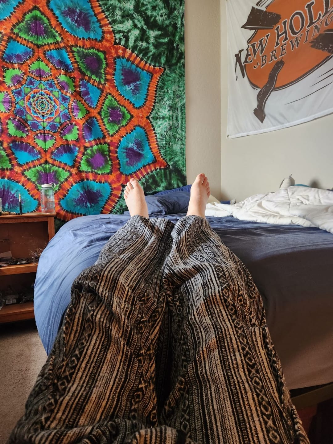 Customer photo review of Woven Cotton Cargo Pants