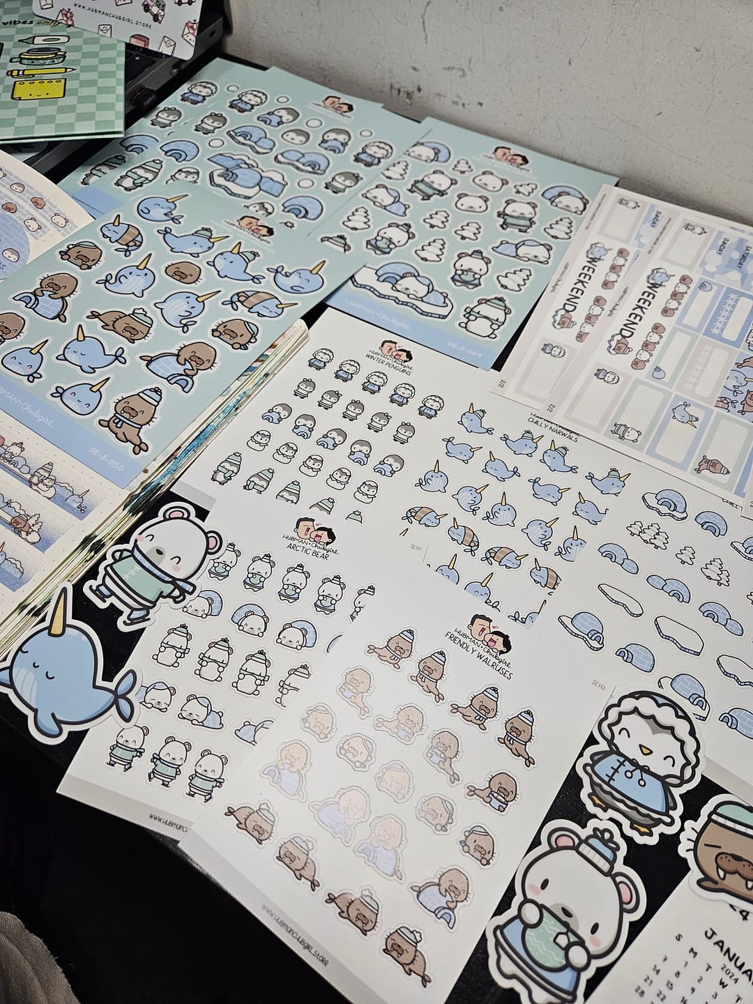 Customer photo review of Penguin Buddies Sticker Sheet