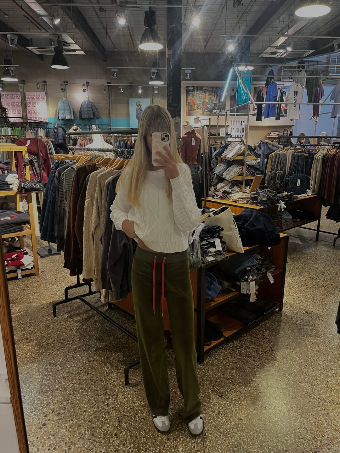 Customer photo review of Allegra Jogger Olive / Raspberry
