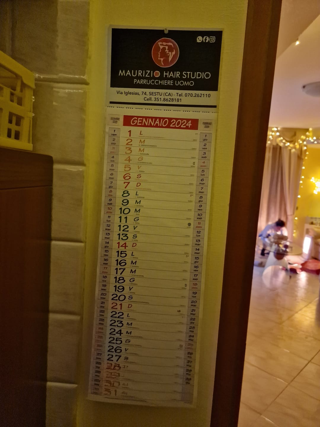 Customer photo review of Calendario Slim