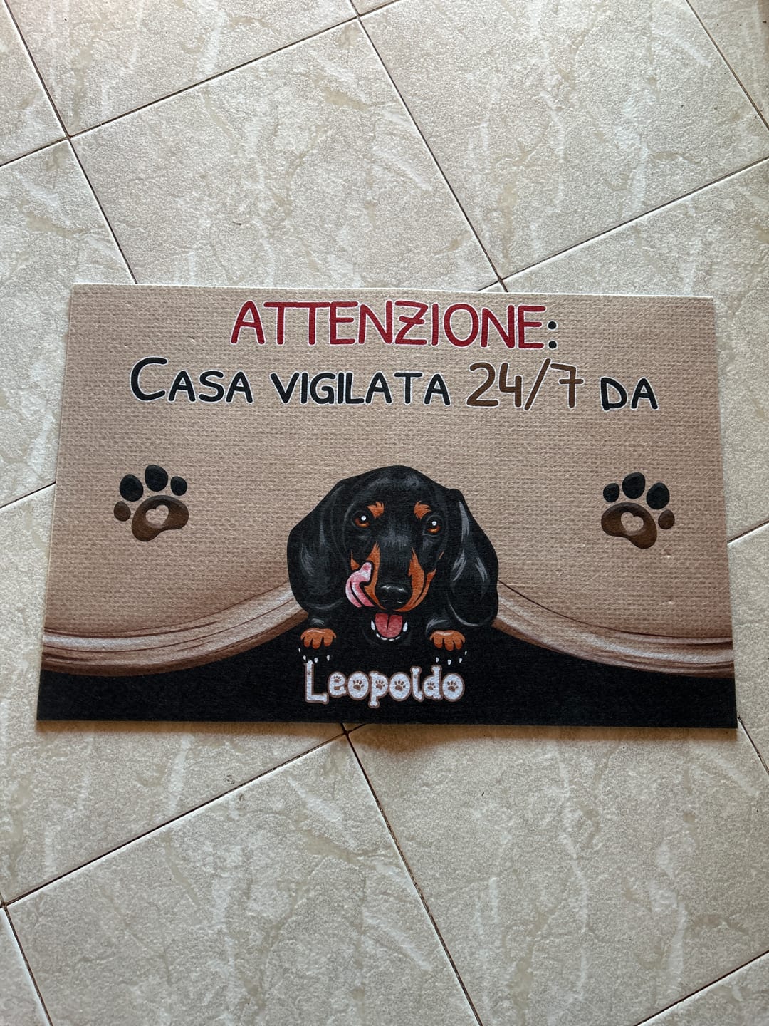 Customer photo review of Animaletti - Zerbino Personalizzabile