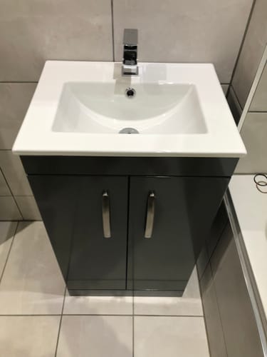 Customer photo review of SDG Tozzo 500mm Floorstanding Basin & Vanity Unit - Gloss Grey