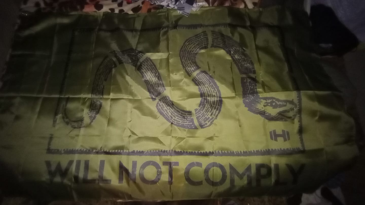 Customer photo review of Will Not Comply Flag