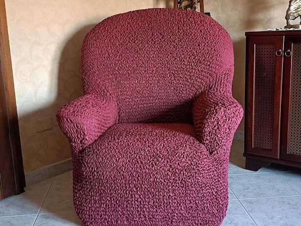 Customer photo review of Arm Chair Cover - Bordeaux, Microfibra