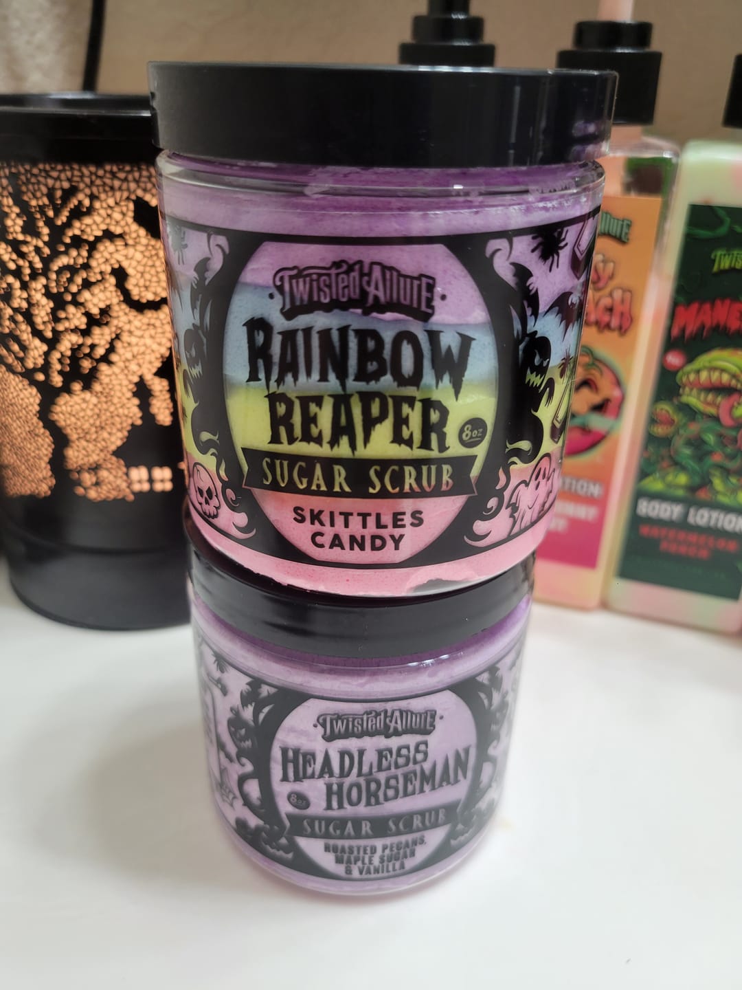 Customer photo review of Rainbow Reaper Sugar Scrub (Skittles Candy)