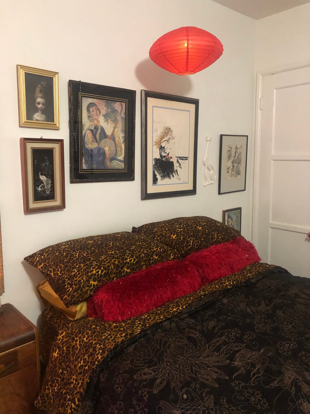 Customer photo review of 16" Red Saturn Paper Lantern