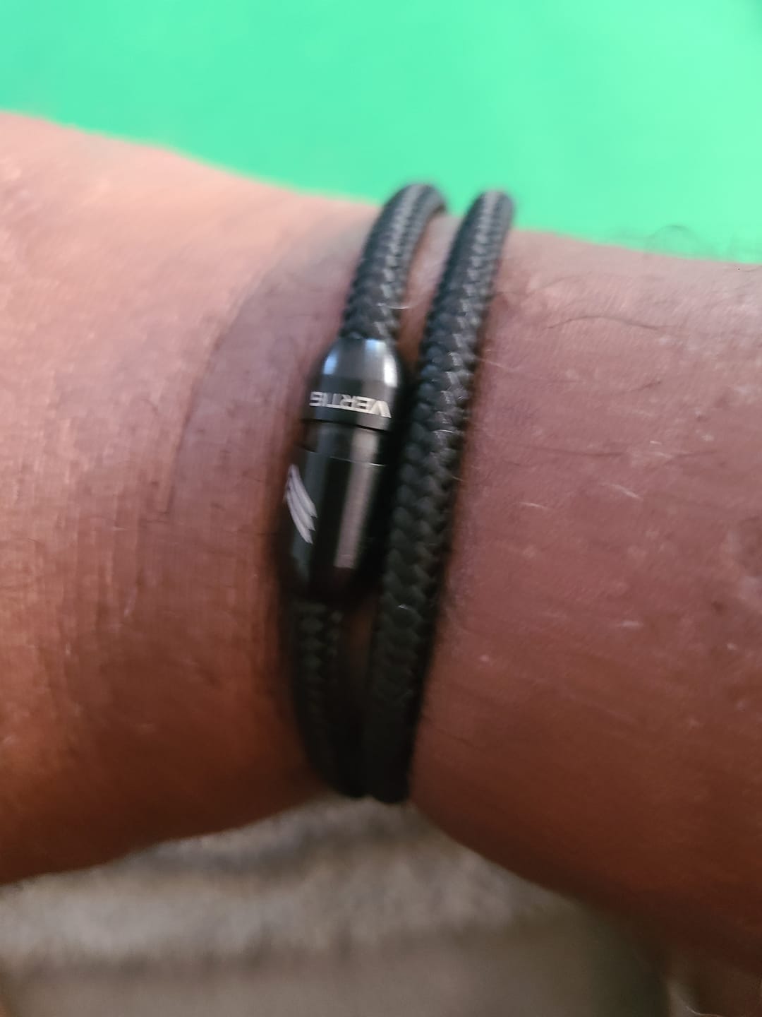 Customer photo review of Paracord Bracelet Magnetic Black