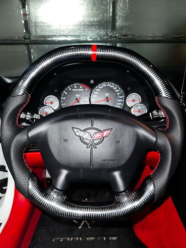 Customer photo review of IN STOCK 1997-2004 C5 CHEVY CORVETTE CARBON FIBER STEERING WHEEL