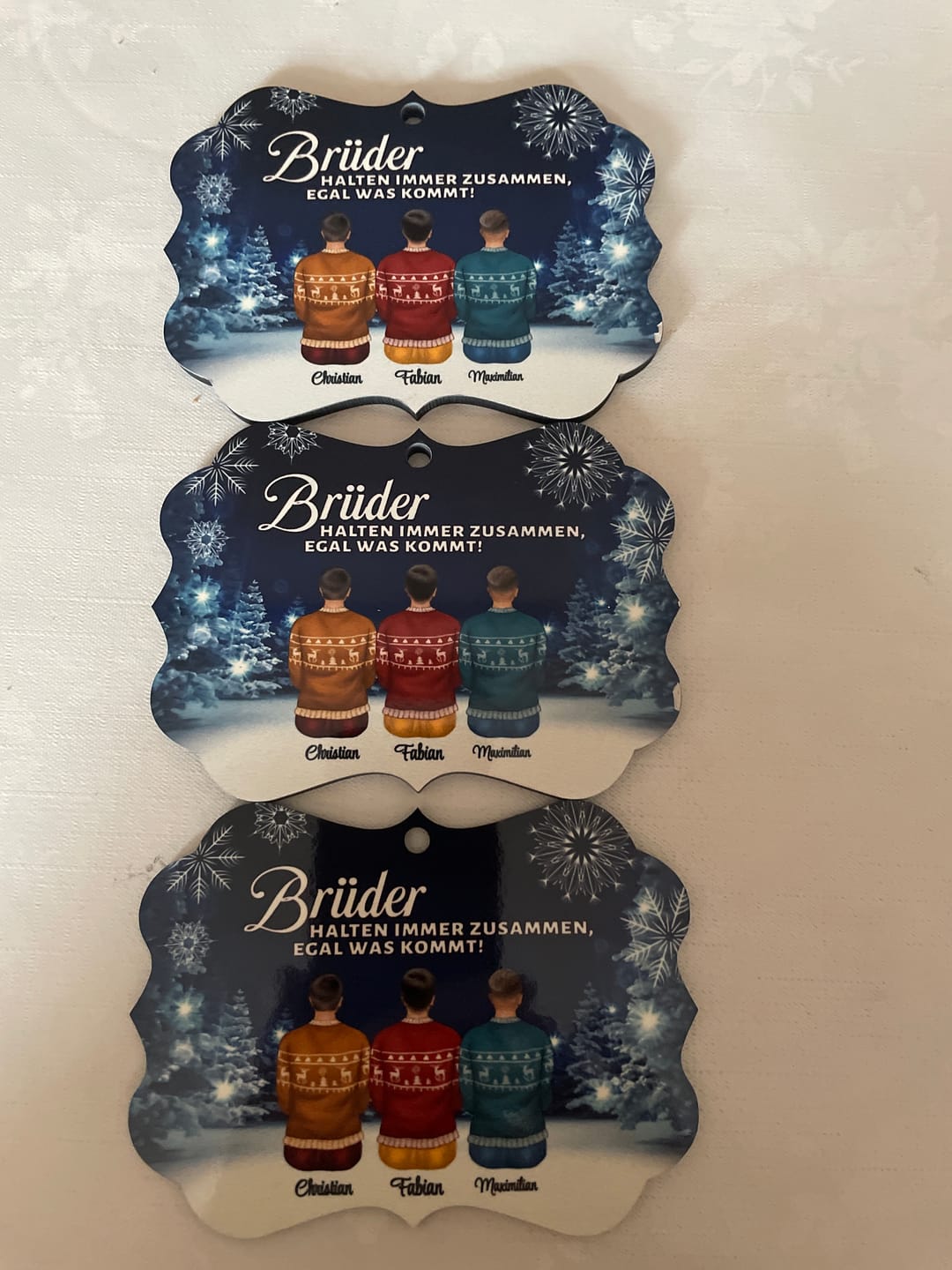 Customer photo review of Weihnachten mit der Familie - Familien-Baumschmuck