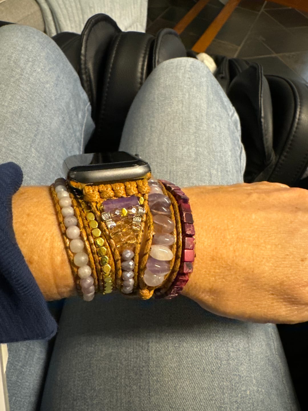 Customer photo review of Purple Jade Magical Apple Watch Strap