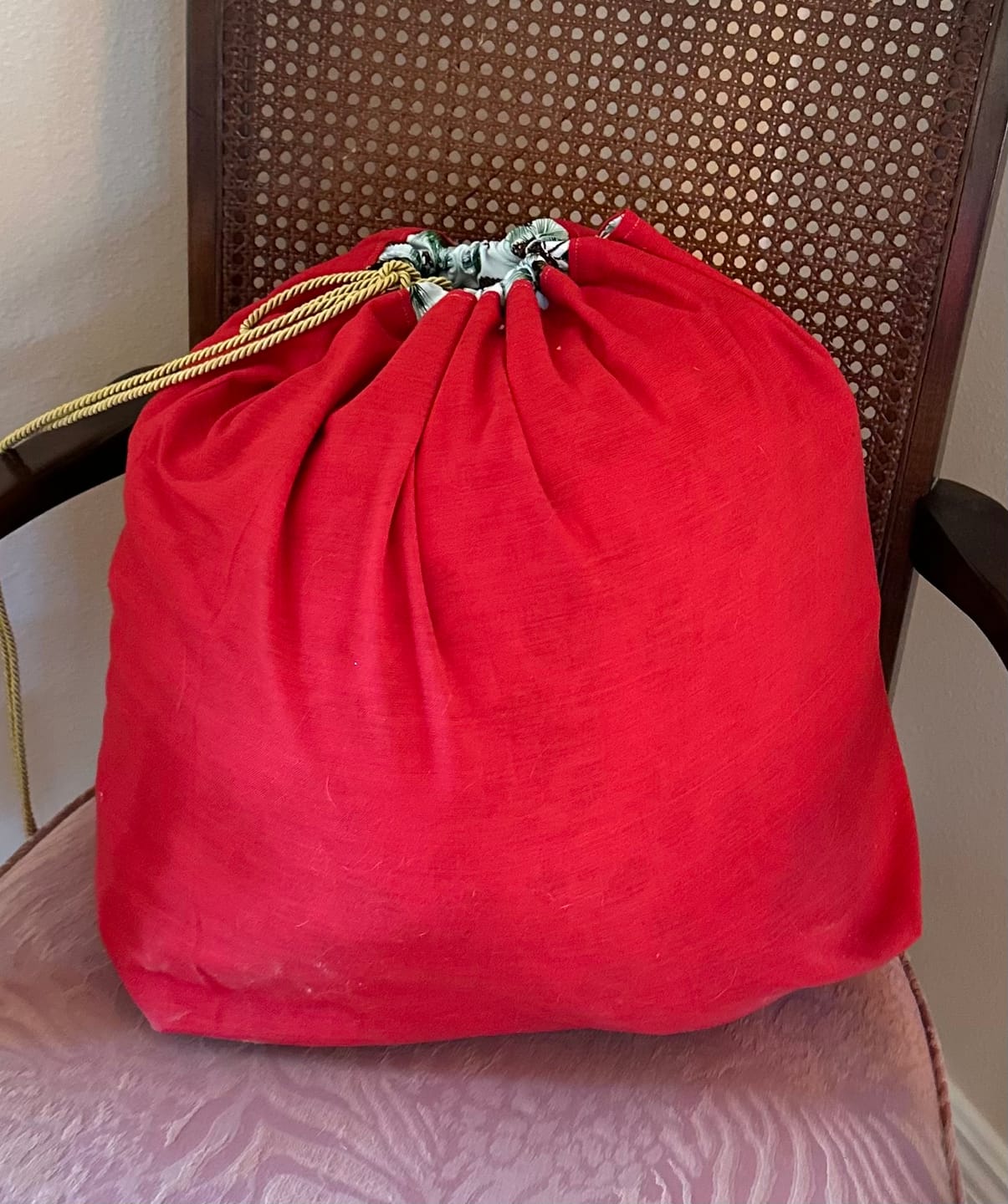 Customer photo review of Reversible Lined Drawstring Bag Pattern in 6 Sizes | Digital PDF