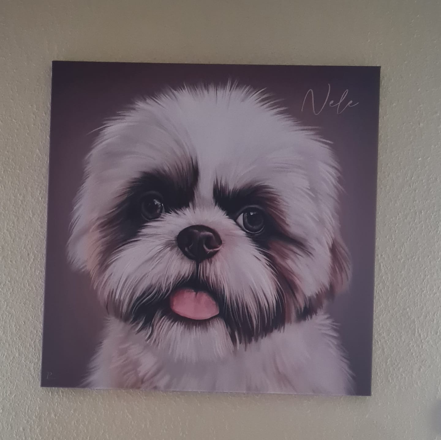 Customer photo review of Handgemaltes Haustierportrait auf Premium Leinwand im Realistischen Stil