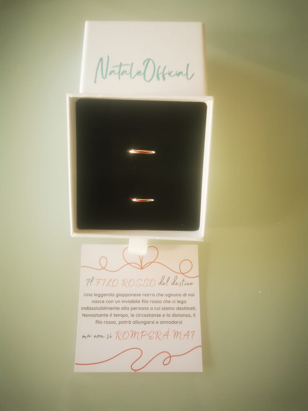 Customer photo review of Anello "Filo Rosso Del Destino"