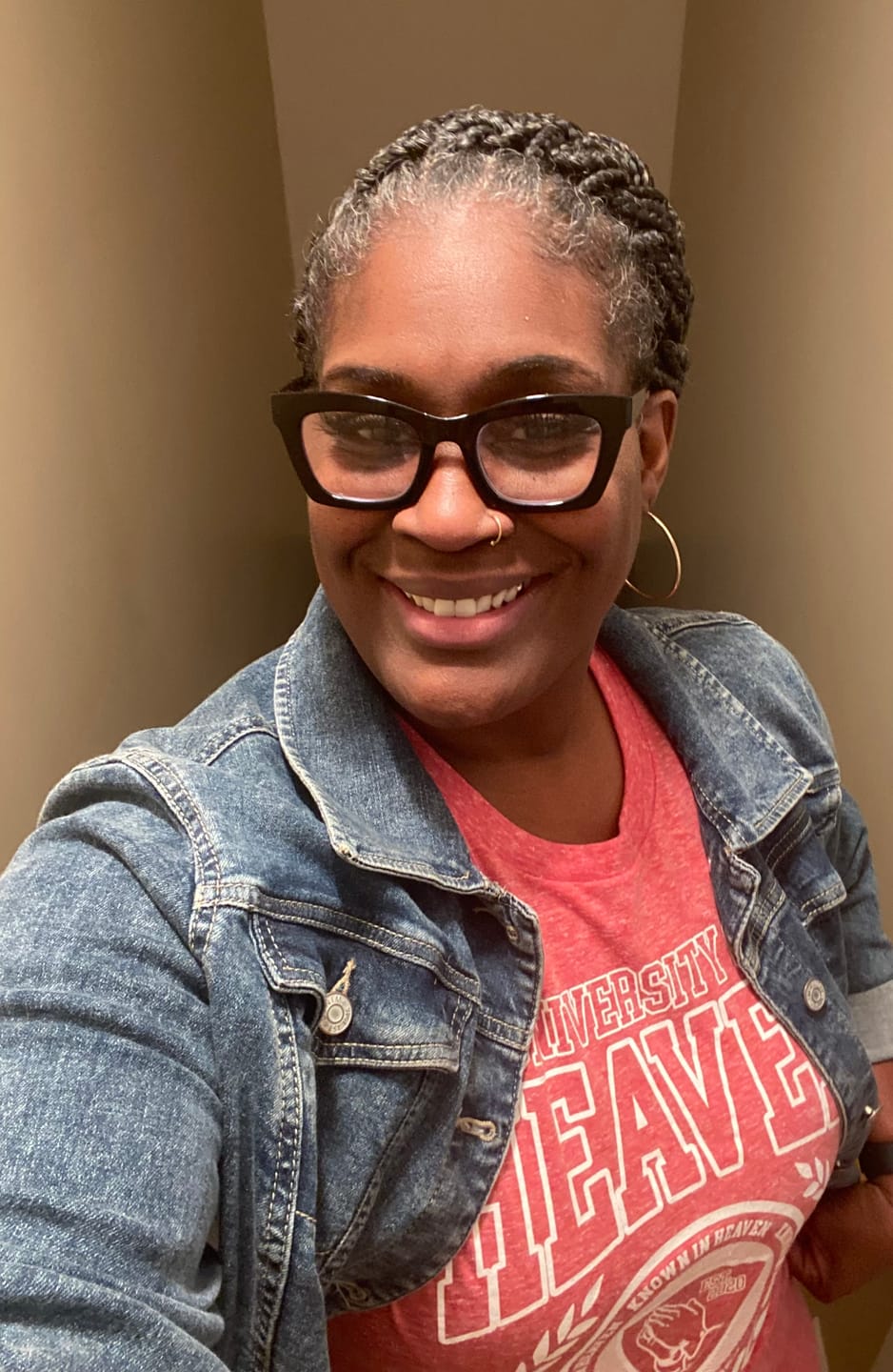 Customer photo review of University of Heaven - Red Triblend Premium Tee