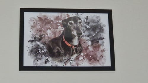 Customer photo review of Your Dog as Watercolor Portrait