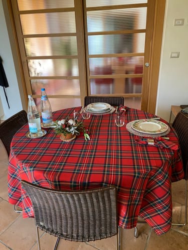 Customer photo review of Bossi Tovaglia Tartan Su Misura in Cotone