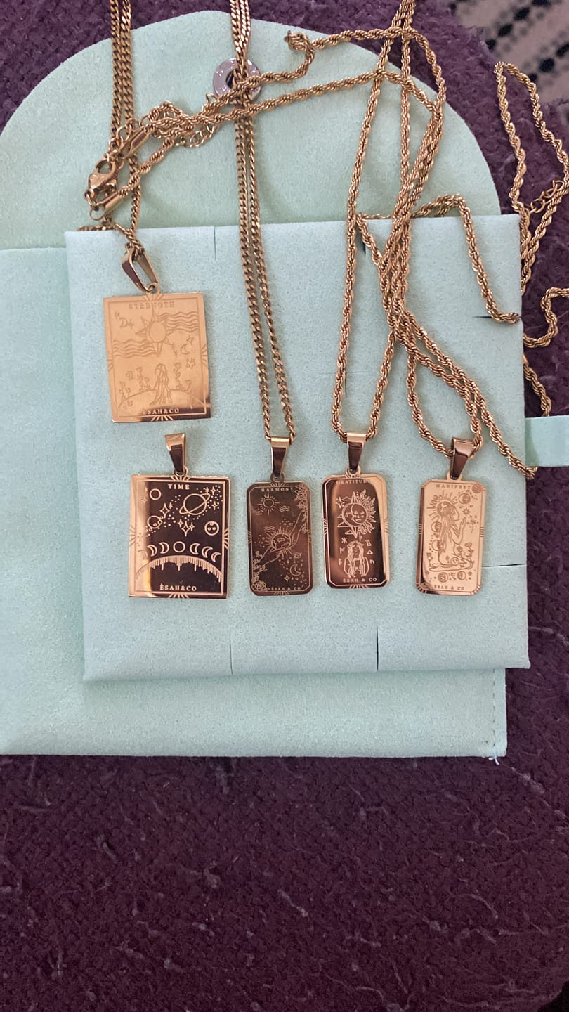 Customer photo review of MANIFEST Affirmation Pendant Necklace