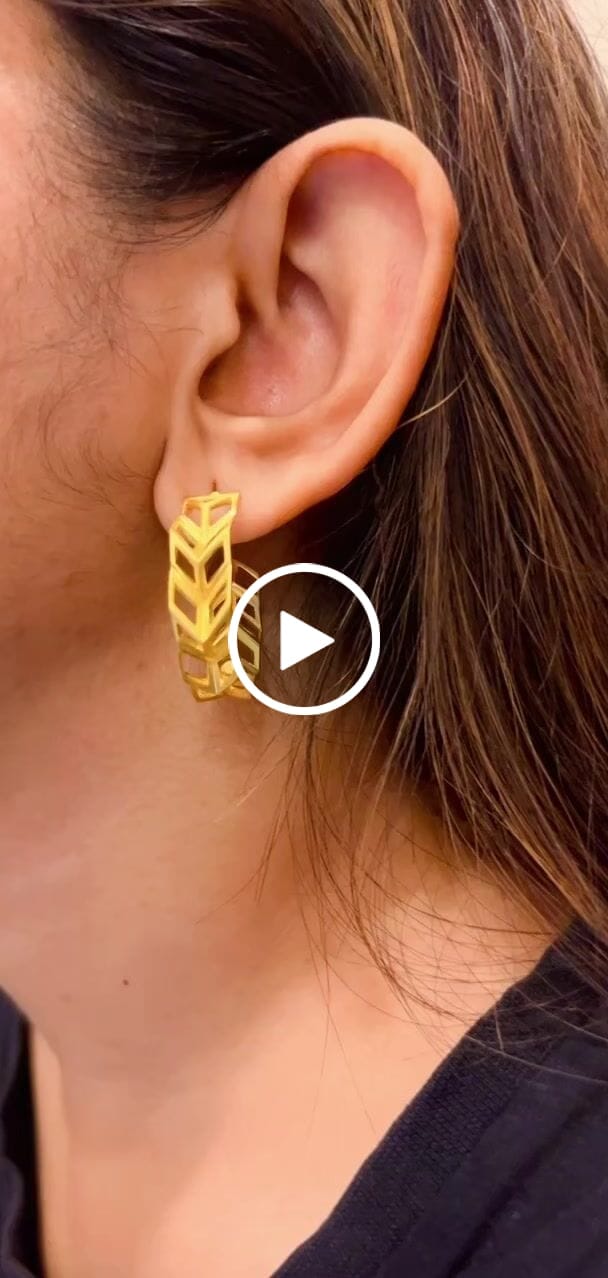 Customer video review of Linear Earrings