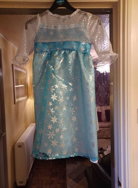 Customer photo review of Snowflakes Organza Fabric