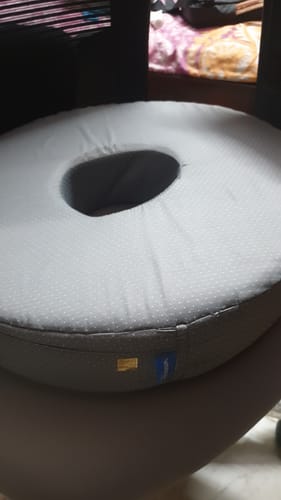Customer photo review of Round Ring Cushion Pillow | Provides Cushioned Seating  to reduce Pain & Discomfort