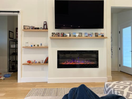 Customer photo review of Maple Floating Shelves