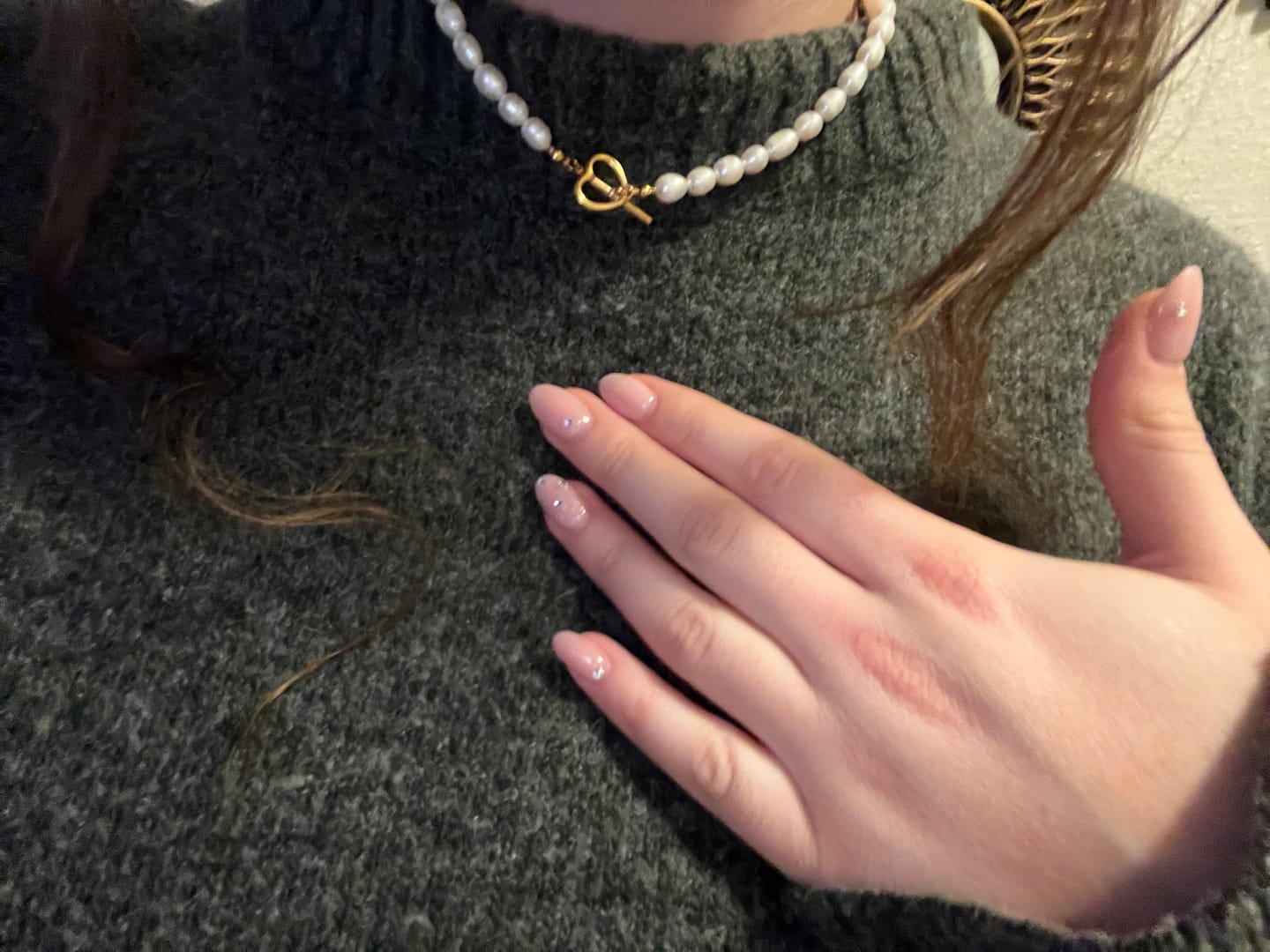 Customer photo review of Pearl Heart | Süßwasserperlen Kette