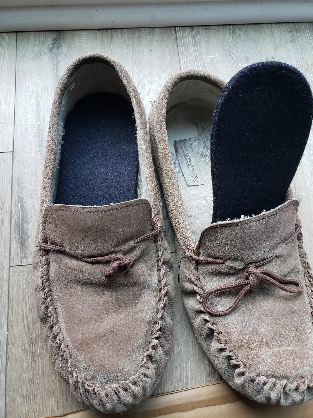 Customer photo review of Wool Felt Insoles - 8mm Thick, 2 Pair