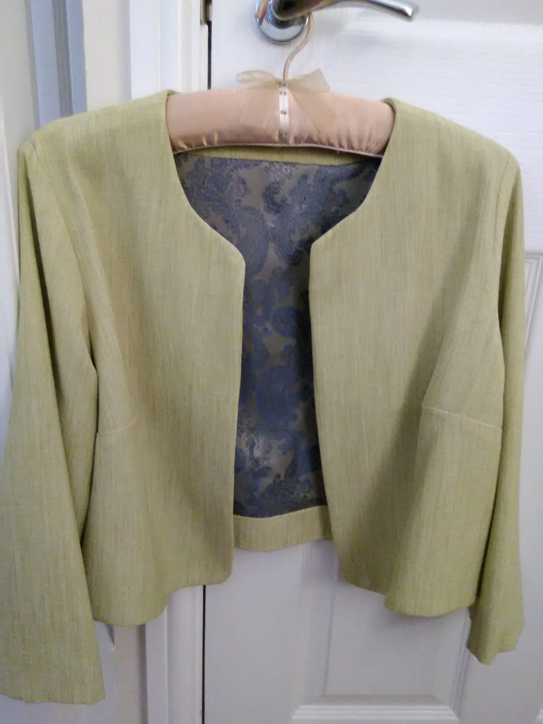 Customer photo review of Linen Look Suiting Fabric