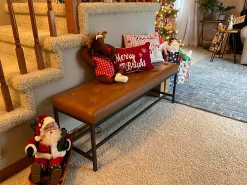 Customer photo review of Johannes Upholstered Bench