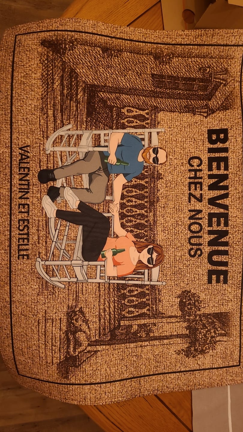 Customer photo review of Bienvenue chez nous - Couple - Paillasson