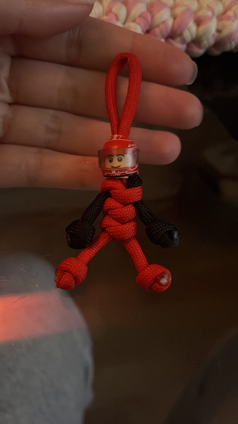 Customer photo review of Limited Edition Charles Lerclerc Racing Paracord Buddy Keychain