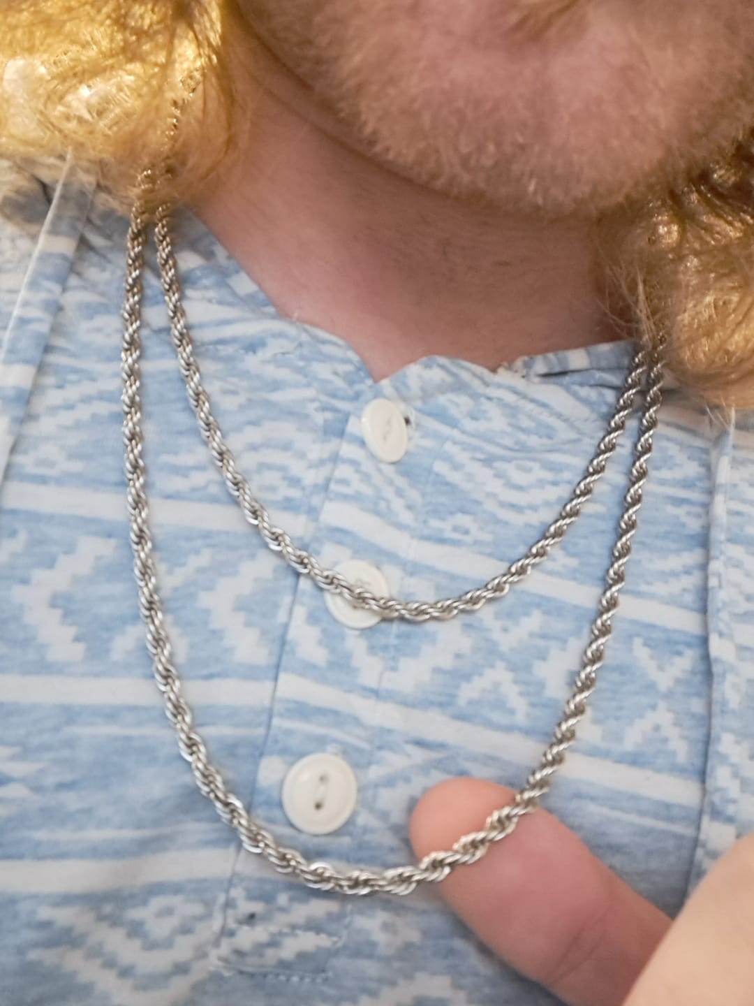 Customer photo review of 4mm Rope Chain - White Gold