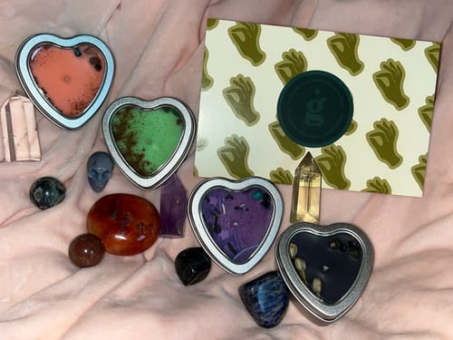 Customer photo review of Crocodile Jasper & Fossil Coral Jasper Mini Duo