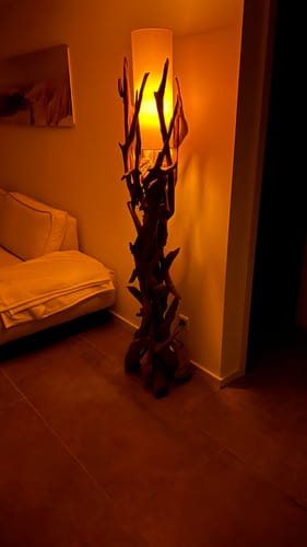 Customer photo review of Treibholz Stehlampe VILLA Lampenschirm Natur