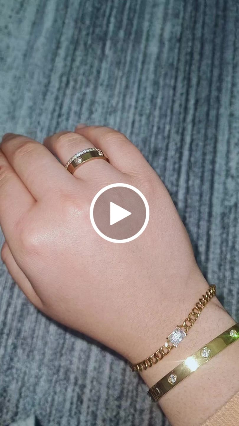 Customer video review of Single Stone Armband | 18K vergoldet