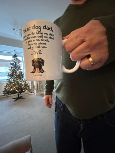 Customer photo review of Dear Dog Dad - Personalised mug
