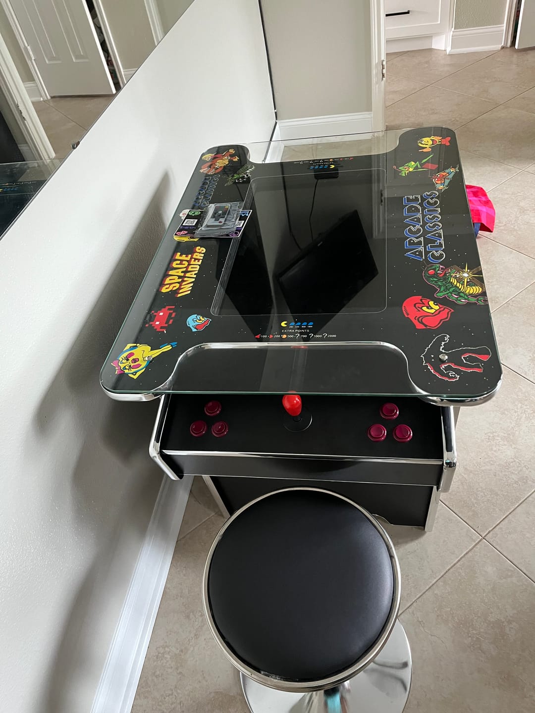 Customer photo review of Commercial Grade 60 games in 1 Arcade Commercial Cocktail Table Machine Retro Multi-cade LED