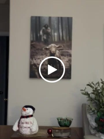Customer video review of Jesus Lamb of God, Jesus Running After Lamb, Wall Art Canvas