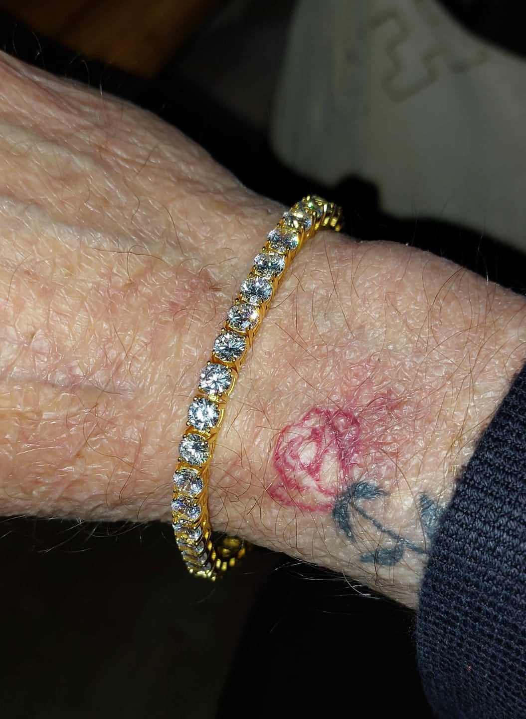 Customer photo review of TENNISBOY BRACELET. - 5MM 18K GOLD