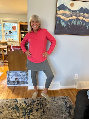 Customer photo review of Complete Coverage A-Line Skirted Leggings W/Pockets